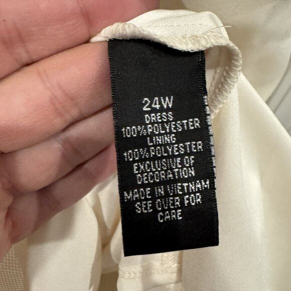 NWT 24W Gorgeous Sparkly Champagne Dress Formal Cocktail Dress NYE Beaded - Picture 8 of 9